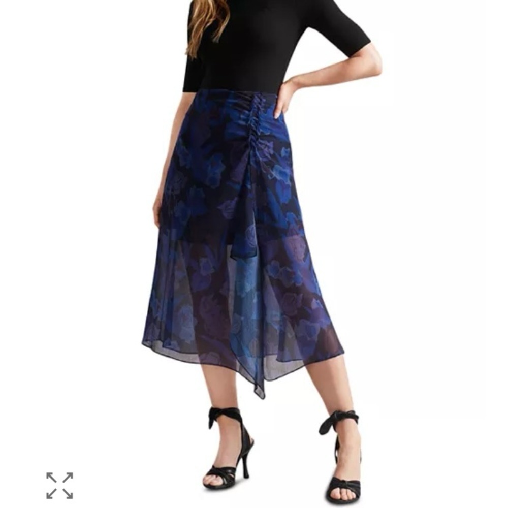 Ted Baker - Lexiy Printed Ruched Midi Skirt